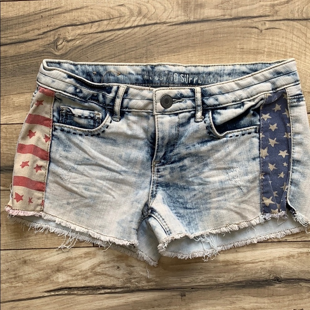 Red white and blue shorts